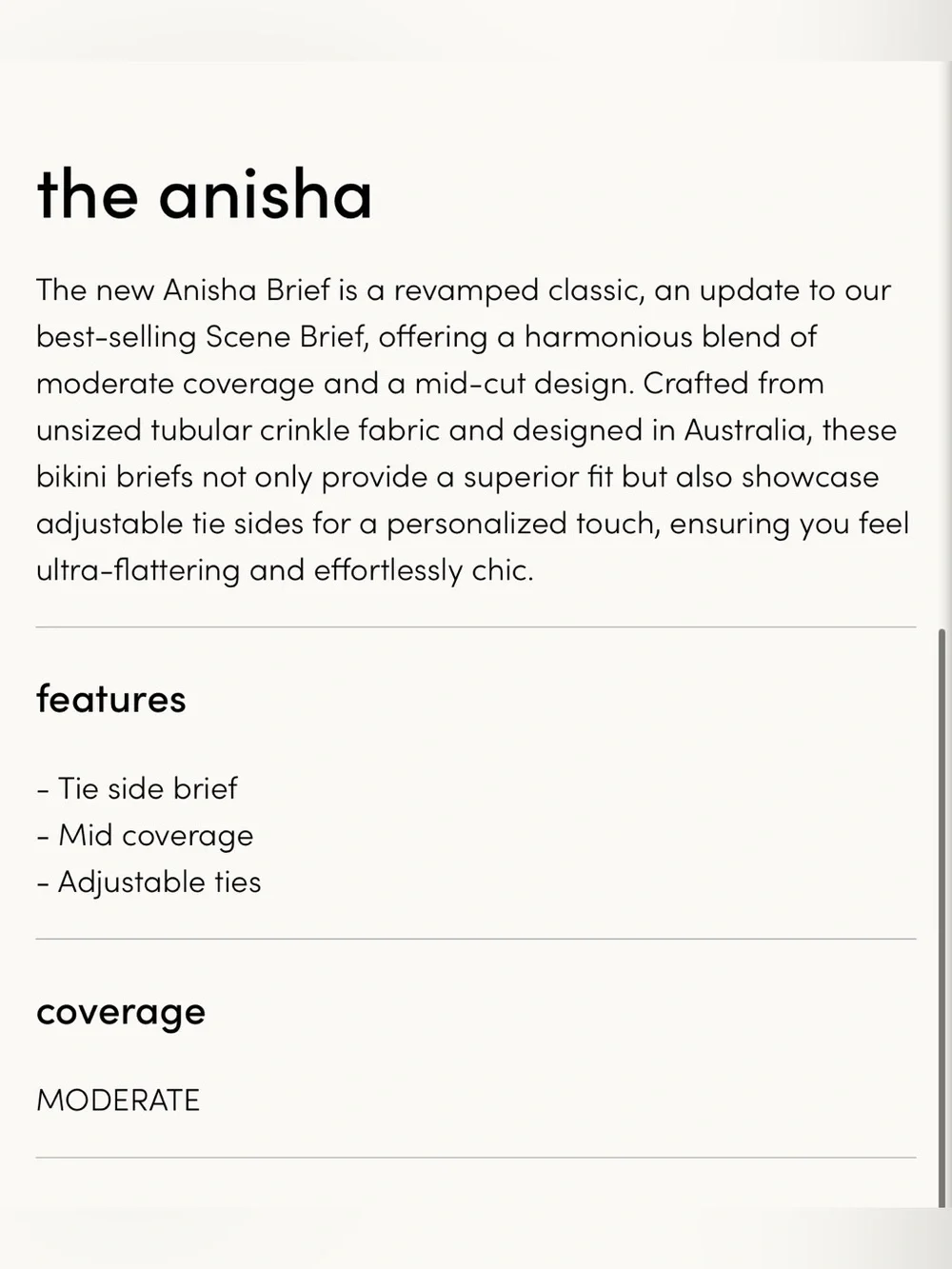 Bond-eye Anisha moderate coverage bikini bottoms nectarine color